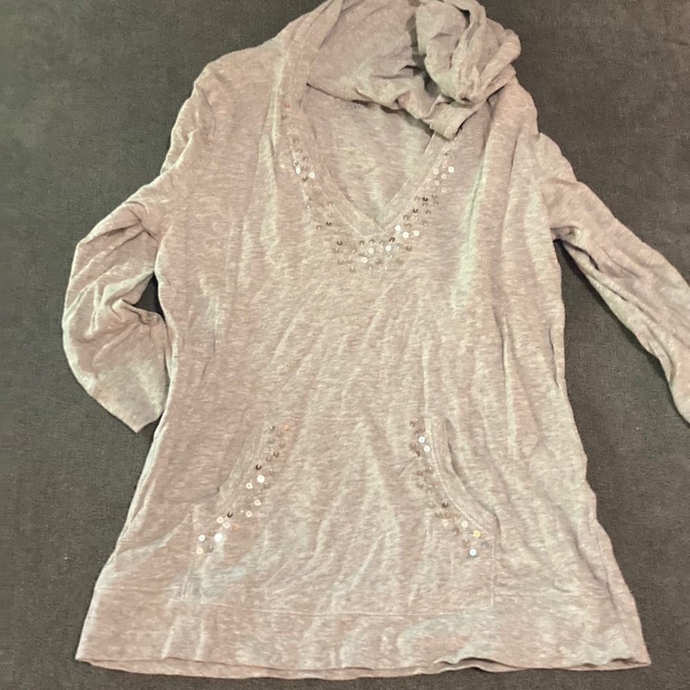 Justice long sleeve hooded T-shirt for girls